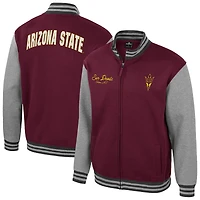 Men's Colosseum Maroon Arizona State Sun Devils Ambi-Turner Full-Zip Varsity Jacket