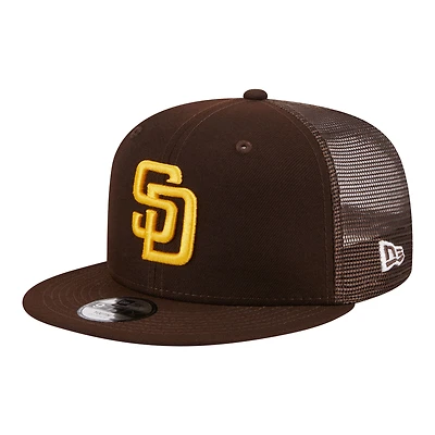 Youth New Era  Brown San Diego Padres 9FIFTY Trucker Snapback Hat