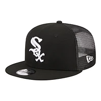Youth New Era  Black Chicago White Sox 9FIFTY Trucker Snapback Hat