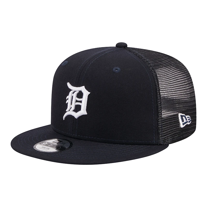 Youth New Era  Navy Detroit Tigers 9FIFTY Trucker Snapback Hat