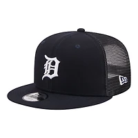 Youth New Era  Navy Detroit Tigers 9FIFTY Trucker Snapback Hat