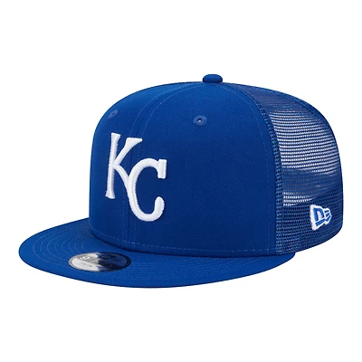 Youth New Era  Royal Kansas City Royals 9FIFTY Trucker Snapback Hat