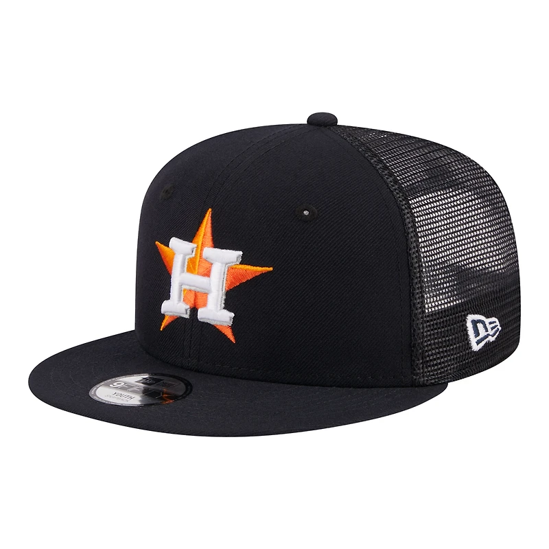 Youth New Era  Navy Houston Astros 9FIFTY Trucker Snapback Hat