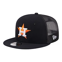 Youth New Era  Navy Houston Astros 9FIFTY Trucker Snapback Hat