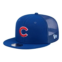 Youth New Era  Royal Chicago Cubs 9FIFTY Trucker Snapback Hat