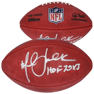 Marshall Faulk St. Louis Rams Autographed Wilson Duke Full Color Football with "HOF 20XI" Inscription