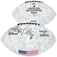 Mike Alstott Tampa Bay Buccaneers Autographed 2024 Salute To Service Wilson Football