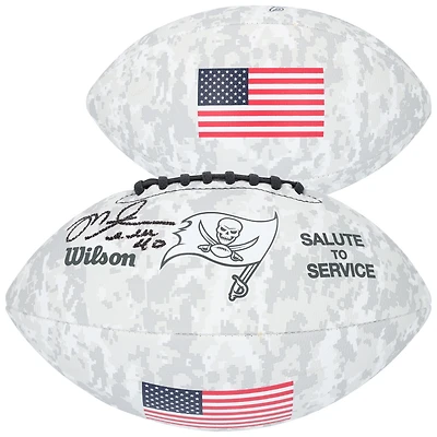 Mike Alstott Tampa Bay Buccaneers Autographed 2024 Salute To Service Wilson Football