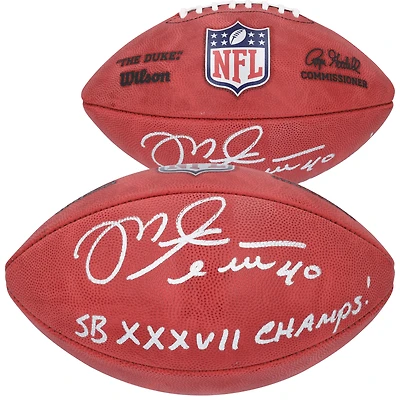 Mike Alstott Tampa Bay Buccaneers Autographed Wilson Duke Full Color Football with "SB XXXVII Champs!" Inscription