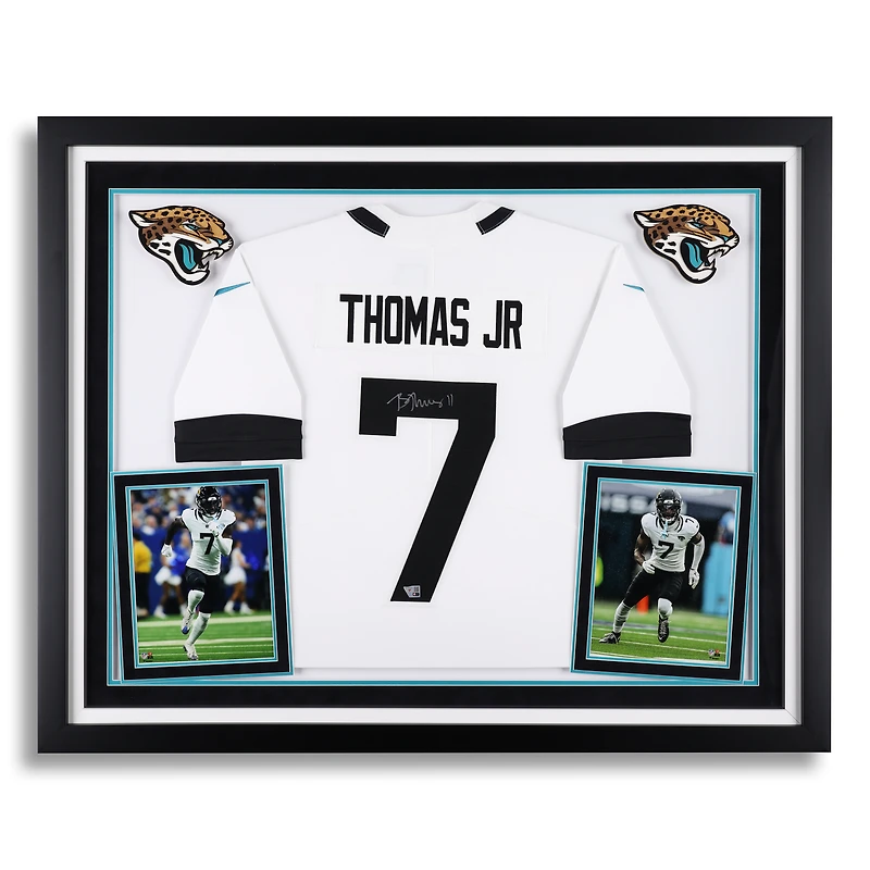Brian Thomas Jr. Jacksonville Jaguars Autographed Deluxe Framed Nike White Limited Jersey