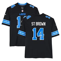 Amon-Ra St. Brown Detroit Lions Autographed Black Nike Game Jersey