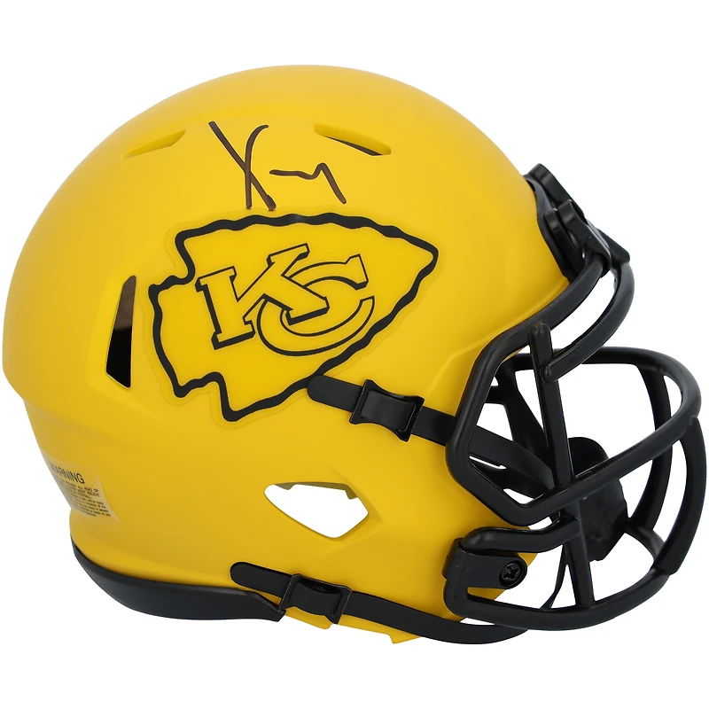 Xavier Worthy Kansas City Chiefs Autographed Riddell Rave Speed Mini Helmet
