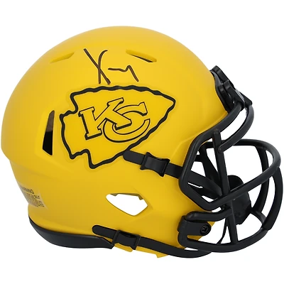 Xavier Worthy Kansas City Chiefs Autographed Riddell Rave Speed Mini Helmet