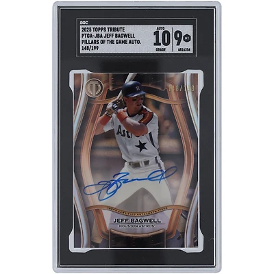 Jeff Bagwell Houston Astros Autographed 2025 Topps Tribute Pillars Of The Game #PTGA-JBA #148/199 SGC Authenticated 9/10 Card