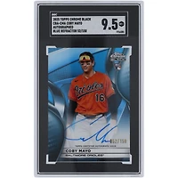 Coby Mayo Baltimore Orioles Autographed 2025 Topps Chrome Black Blue Refractor #CBA-CMA #52/150 SGC Authenticated 9.5 Rookie Card