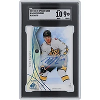 Nick Suzuki Montreal Canadiens Autographed 2024-25 Upper Deck SP Game Used Blue #163 SGC Authenticated 9/10 Card