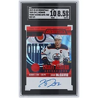 Connor McDavid Edmonton Oilers Autographed 2019-20 Upper Deck Credentials Red Ticket Access Variation #TAAV-CM #5/5 SGC Authenticated 8.5/10 Card