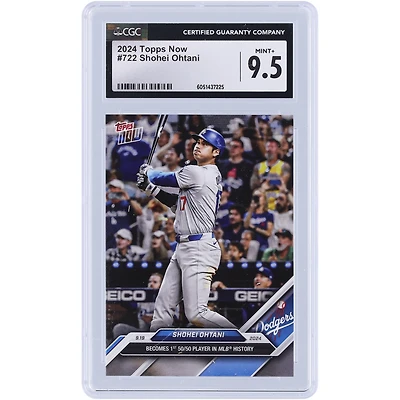 Shohei Ohtani Los Angeles Dodgers 2024 Topps Now Becomes 1st 50/50 Player In MLB History #722 CGC Authenticated 9.5 Card