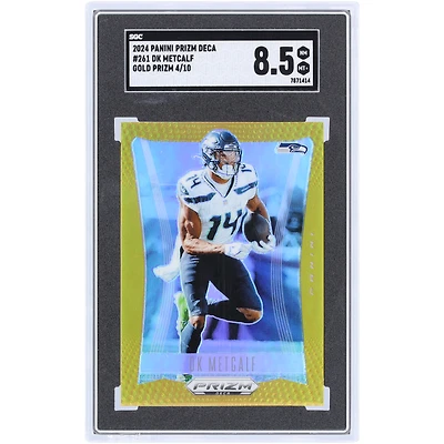 DK Metcalf Seattle Seahawks 2024 Panini Prizm Deca Gold Prizm #261 #4/10 SGC Authenticated 8.5 Card