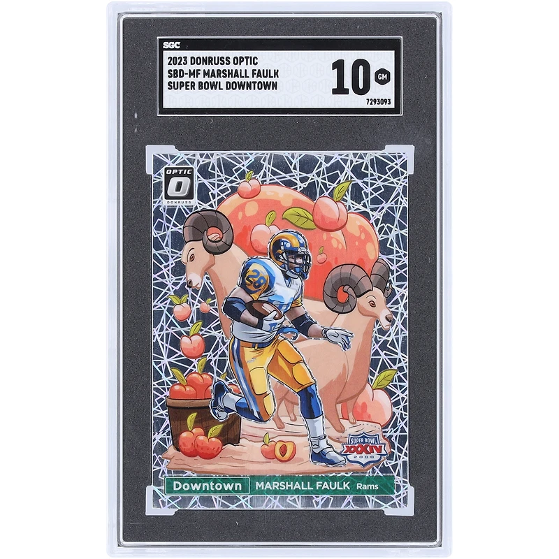 Marshall Faulk St. Louis Rams 2023 Panini Donruss Optic Super Bowl Downtown #SBD-MF SGC Authenticated 10 Card