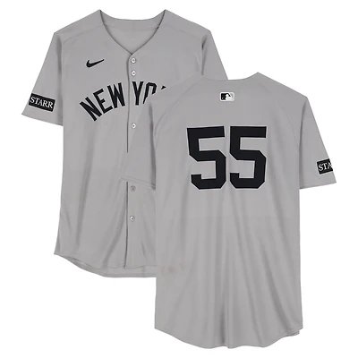 Carlos Rodón New York Yankees Game-Used #55 Gray Nike Jersey vs. Boston Red Sox on June 14, 2025