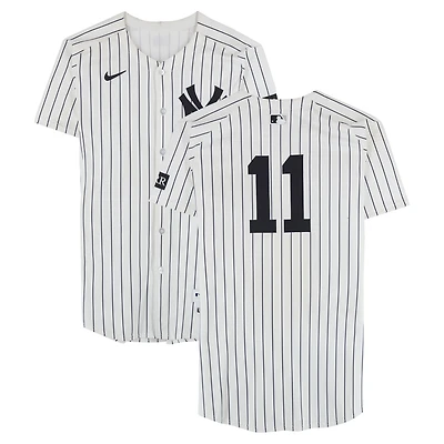 Anthony Volpe New York Yankees Game-Used #11 White Pinstripe Nike Jersey vs. Baltimore Orioles on June 22, 2025