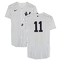 Anthony Volpe New York Yankees Game-Used #11 White Pinstripe Nike Jersey vs. Baltimore Orioles on June 22, 2025
