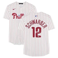 Kyle Schwarber Philadelphia Phillies Autographed White Nike Replica Jersey