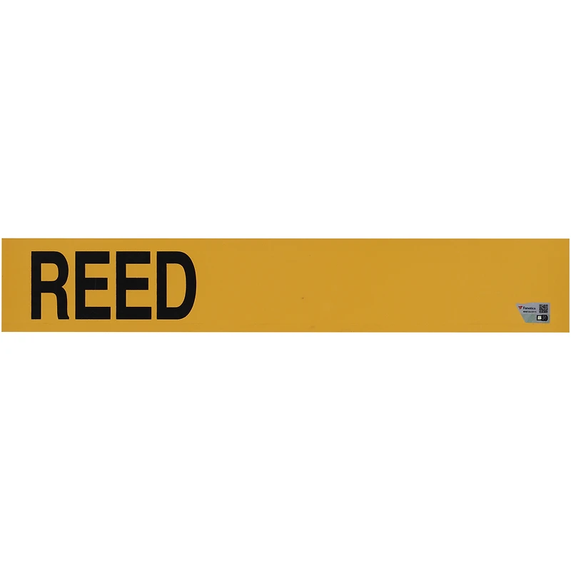 Patrick Reed Event-Used Yellow Nameplate from the 147th Open Championship