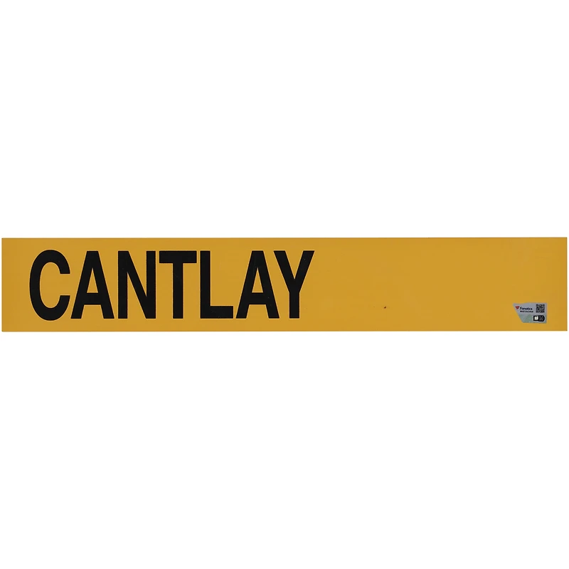Patrick Cantlay Event-Used Yellow Nameplate from the 147th Open Championship