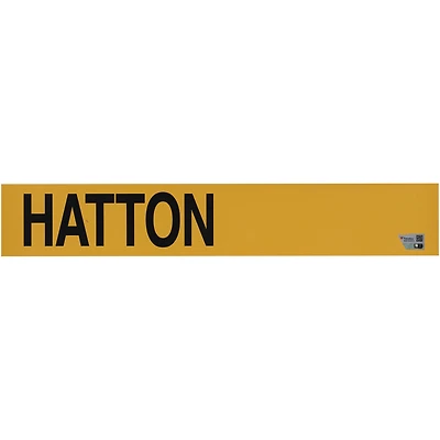 Tyrrell Hatton Event-Used Yellow Nameplate from the 147th Open Championship