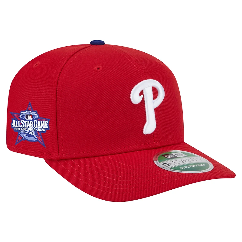 Men's New Era Red Philadelphia Phillies 2026 All-Star Game Side Patch 9SEVENTY Adjustable Hat