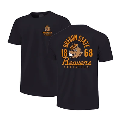 Youth Black Oregon State Beavers Comfort Colors Mascot Overlay T-Shirt