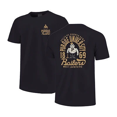 Youth Black Purdue Boilermakers Comfort Colors Mascot Overlay T-Shirt