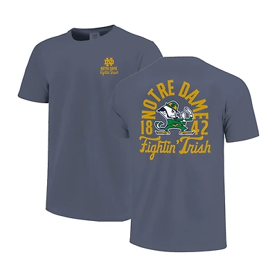 Youth Navy Notre Dame Fighting Irish Comfort Colors Mascot Overlay T-Shirt