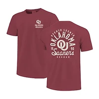 Youth Crimson Oklahoma Sooners Comfort Colors Mascot Overlay T-Shirt
