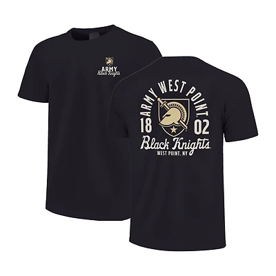 Youth Black Army Knights Comfort Colors Mascot Overlay T-Shirt