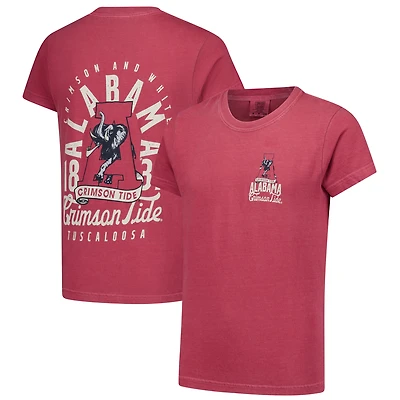 Youth Crimson Alabama Crimson Tide Comfort Colors Mascot Overlay T-Shirt