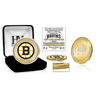 Highland Mint Boston Bruins New Logo Bronze Coin