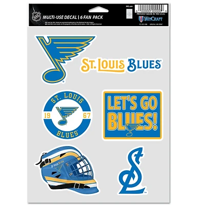 WinCraft St. Louis Blues Six-Piece Fan Decal Set