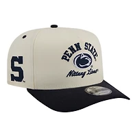 Men's New Era  Cream/Navy Penn State Nittany Lions Two-Tone Arched 9FIFTY Snapback Hat