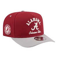 Men's New Era  Crimson/Gray Alabama Crimson Tide Two-Tone Arched 9FIFTY Snapback Hat