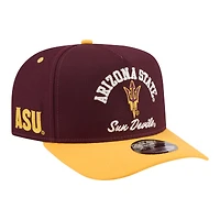 Men's New Era  Maroon/Gold Arizona State Sun Devils Two-Tone Arched 9FIFTY Snapback Hat
