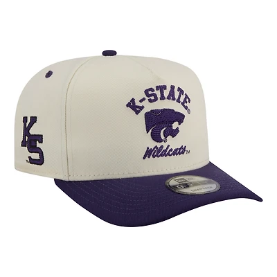 Men's New Era  Cream/Purple Kansas State Wildcats Two-Tone Arched 9FIFTY Snapback Hat
