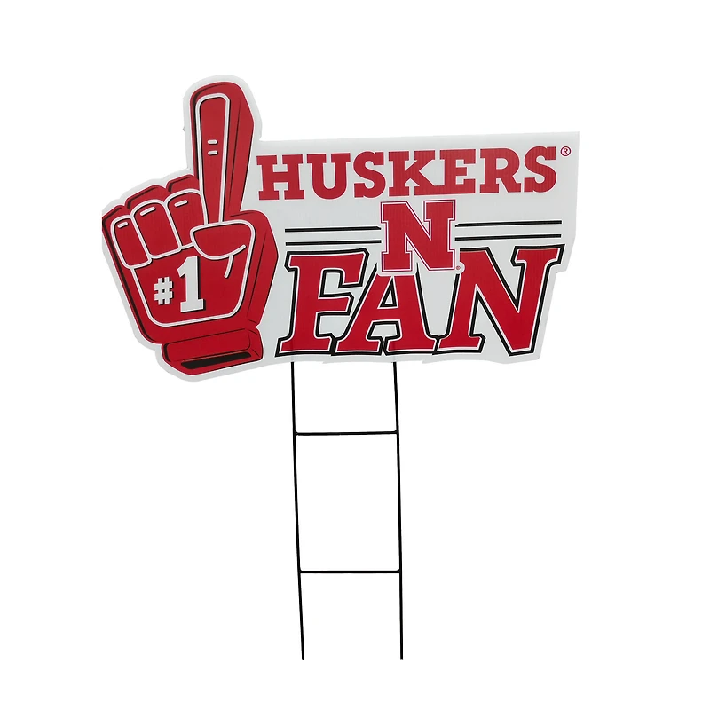 Pegasus Nebraska Huskers 11" x 23" #1 Fan Yard Sign