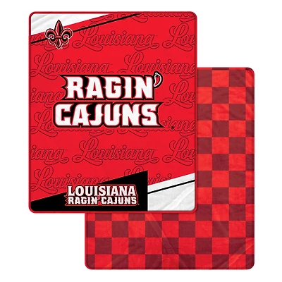 Pegasus Louisiana Ragin' Cajuns 60" x 70" Diagonal Ghost Checkered Double-Sided Blanket