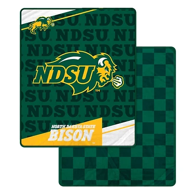 Pegasus NDSU Bison 60" x 70" Diagonal Ghost Checkered Double-Sided Blanket