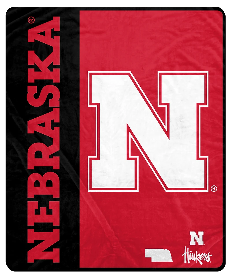 Pegasus Nebraska Huskers 50" x 60" Endzone Ultra Soft Throw Blanket