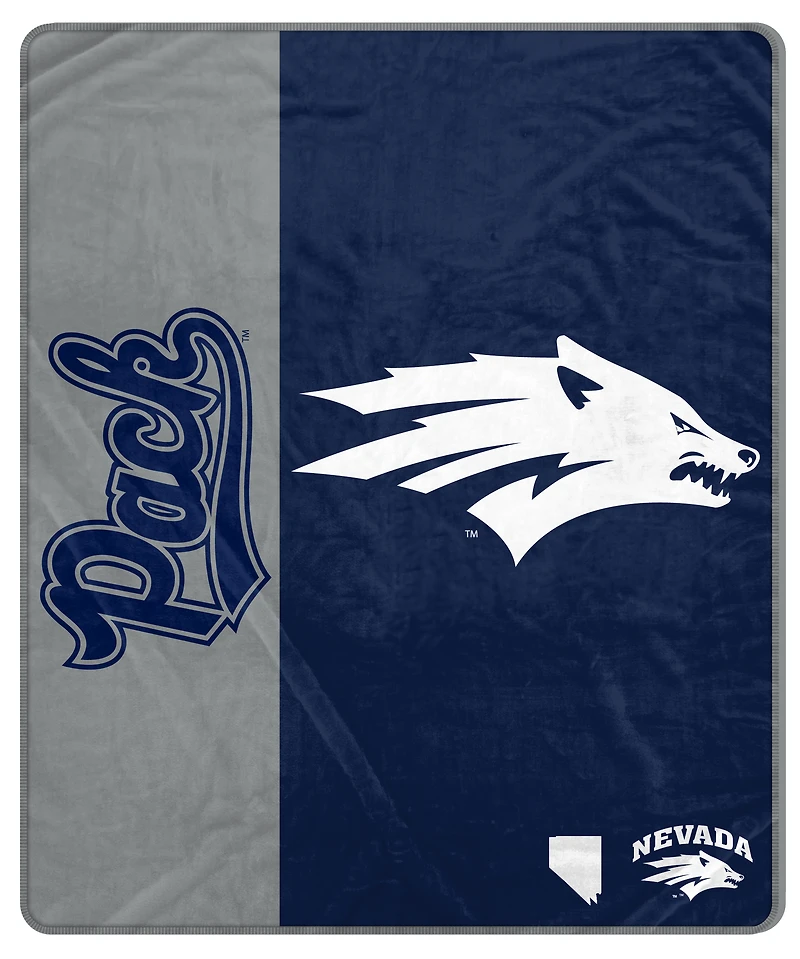 Pegasus Nevada Wolf Pack 50" x 60" Endzone Ultra Soft Throw Blanket