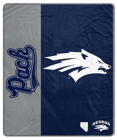 Pegasus Nevada Wolf Pack 50" x 60" Endzone Ultra Soft Throw Blanket
